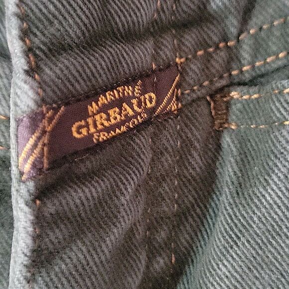 Marithe Francois Girbaud Vintage Denim Jeans Size 3/4 Forest Green - Picture 2 of 7